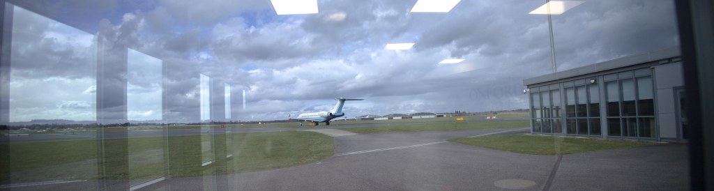 Jet heading towards the runway