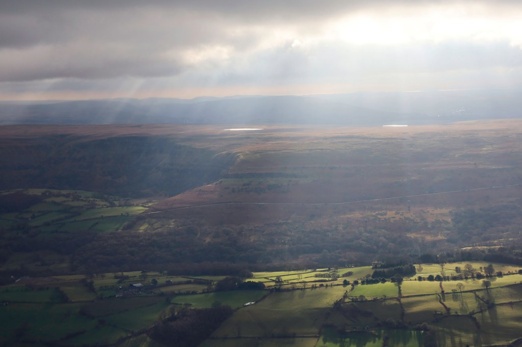Shafts of light breaking through cloud